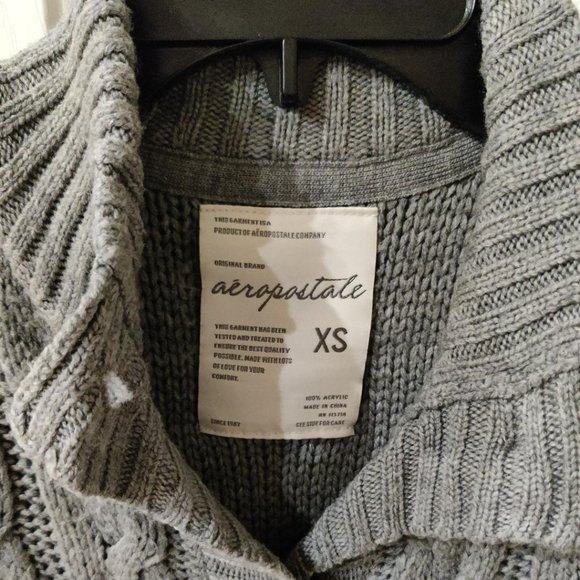 Aeropostale Y2K Gray Sleeveless Button Front Cardigan Size XSmall - Picture 3 of 7
